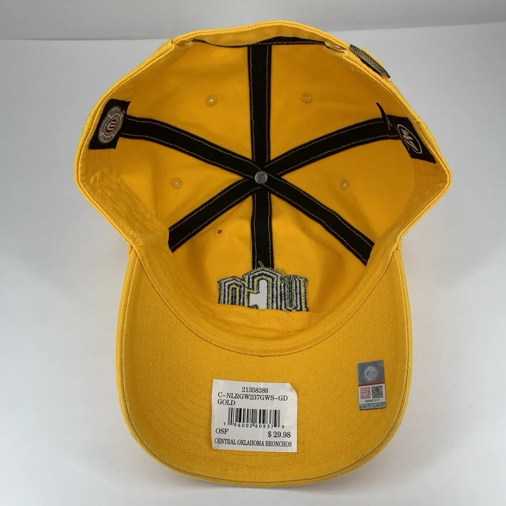 UCO Hat University Central Oklahoma '47 Gold Adjustable Strap Baseball Cap NEW